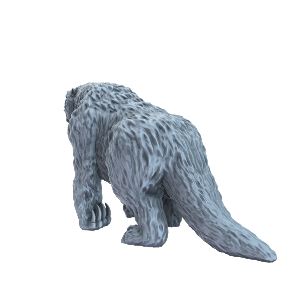 3D printed Megatherium walking rear view