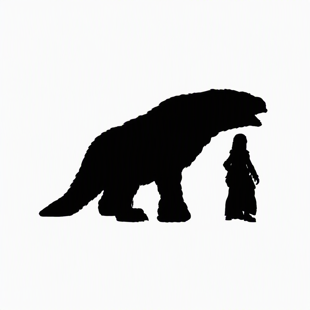 Megatherium walking scale comparison to 28mm human miniature