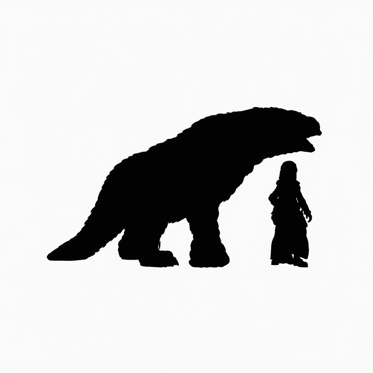 Megatherium walking scale comparison to 28mm human miniature