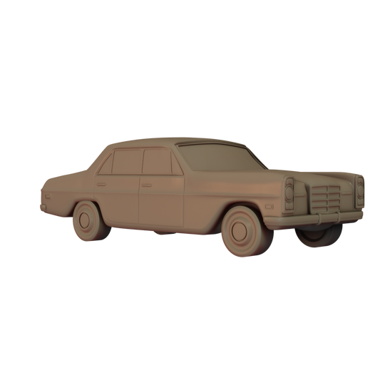 3D Render of Merc car miniature side Image