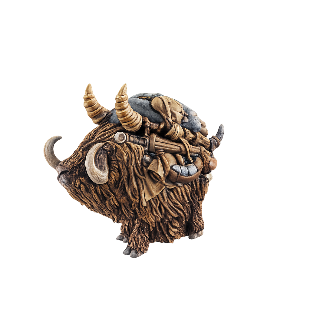 Painted Merchants Pack Yak miniature