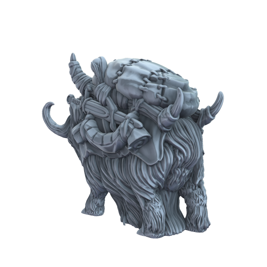 3D printed Merchants Pack Yak side view