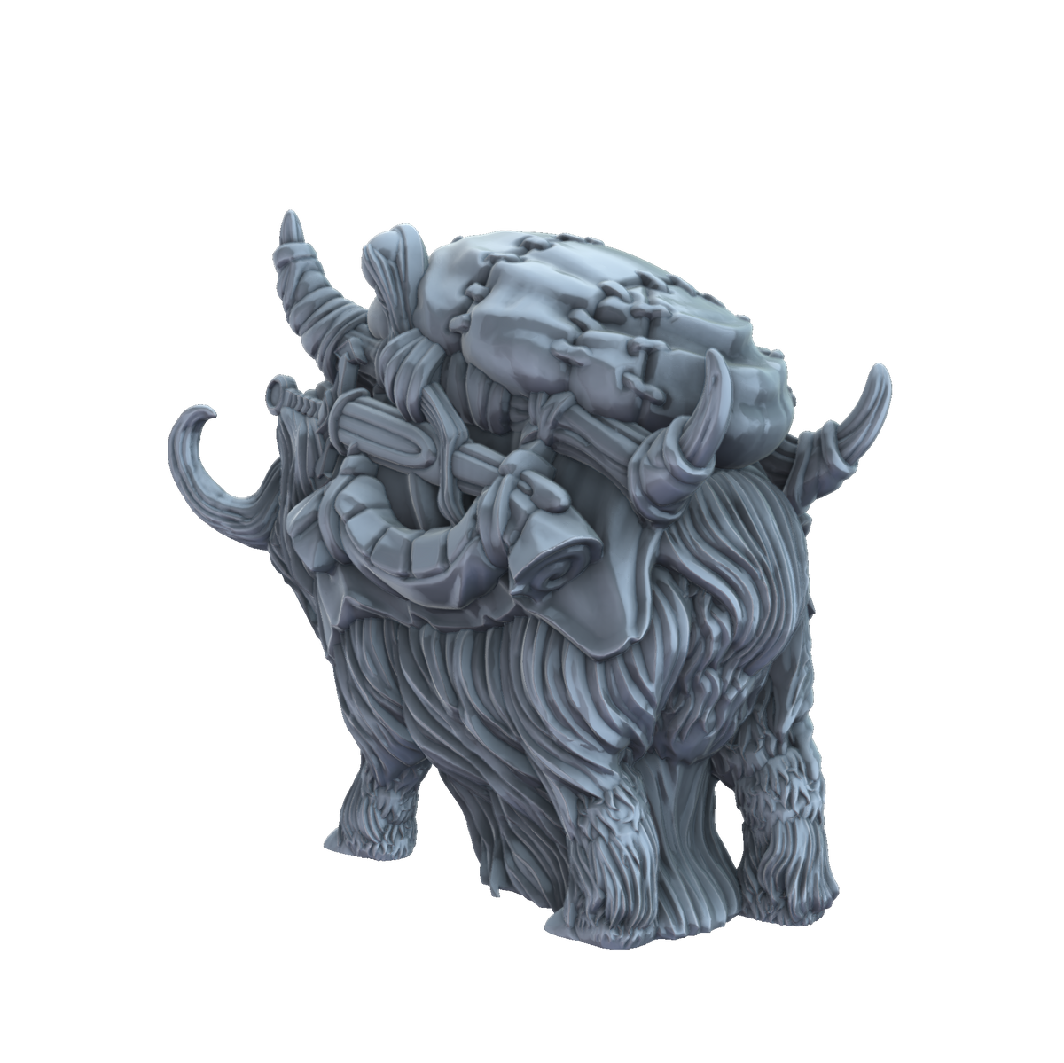 3D printed Merchants Pack Yak side view