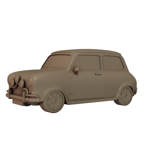 3D Render of Mini car miniature side Image