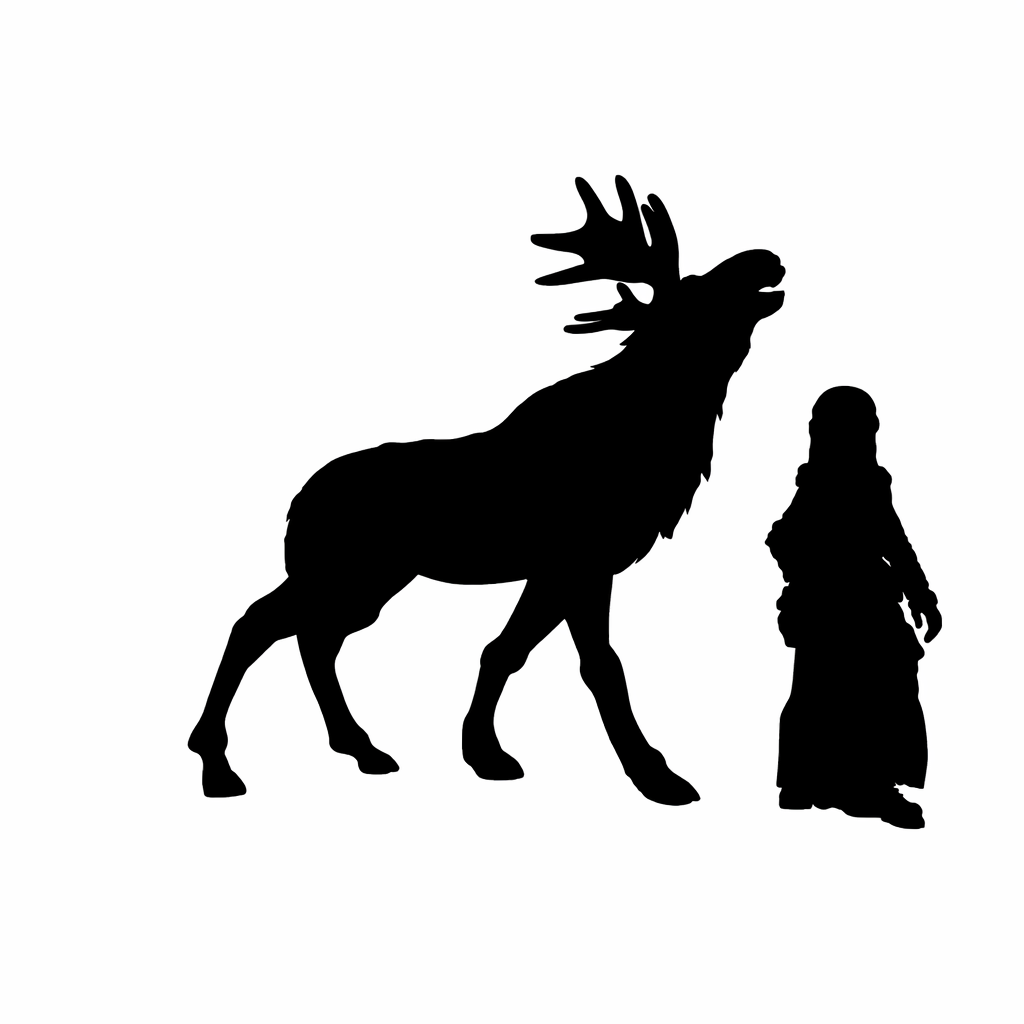 Moose Calling scale comparison to 28mm human miniature