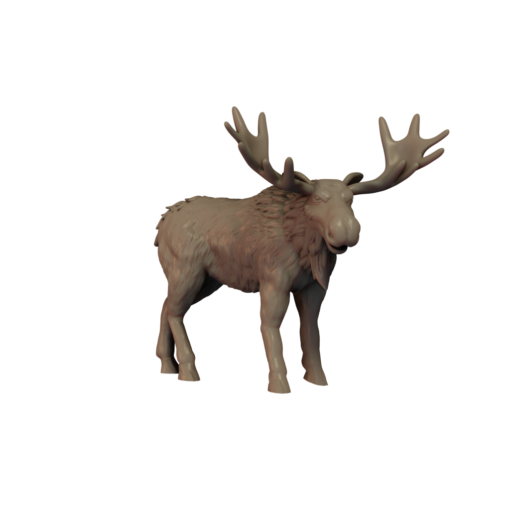 3d printed Moose Standing side view