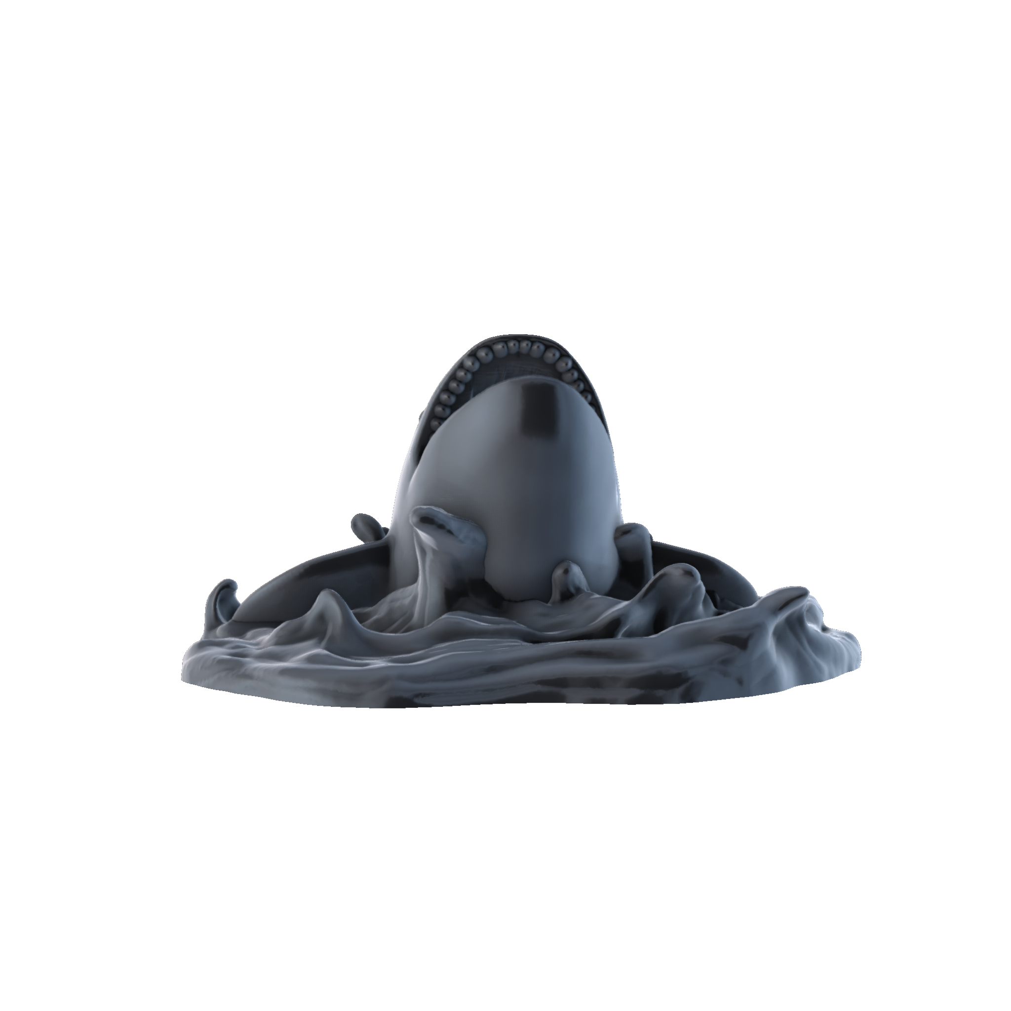 3D printed Orca Breach front view