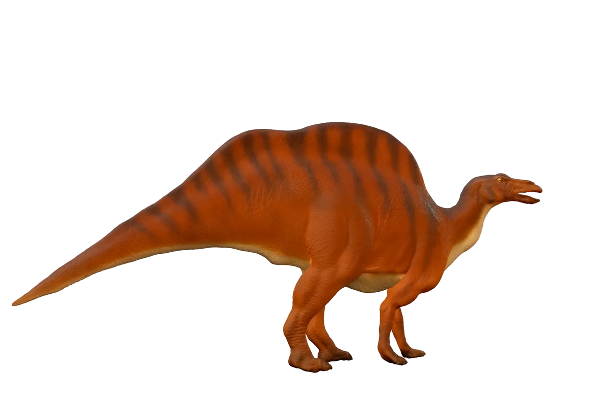 Painted Ouranosaurus walking 3D printed miniature