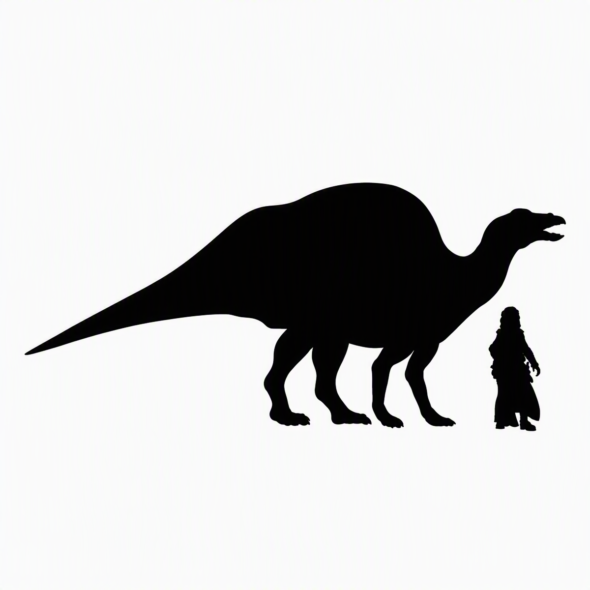 Ouranosaurusvwalking scale comparison to 28mm human miniature