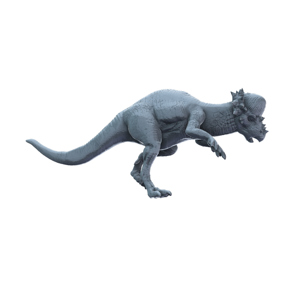 3D printed Pachycephalosaurus side view