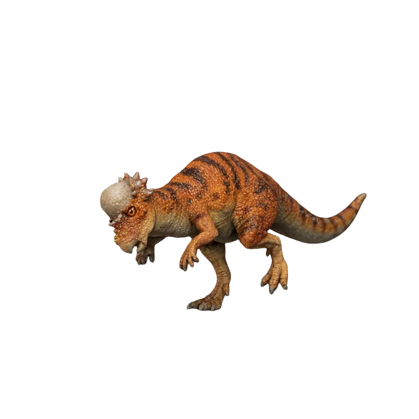 Painted Pachycephalosaurus miniature