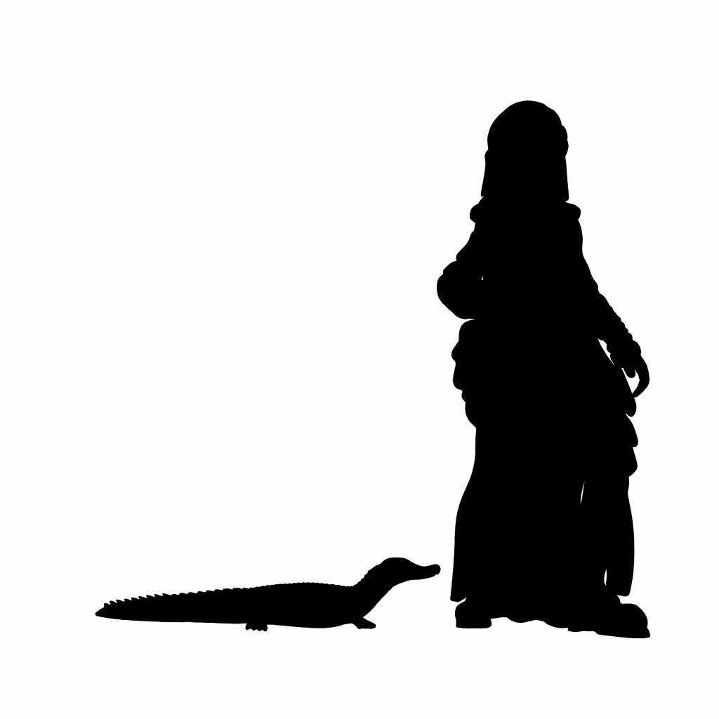 Paleosuchus scale comparison to 28mm human miniature