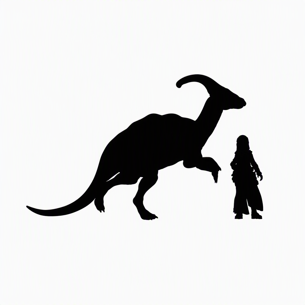 Parasaurolophus scale comparison to 28mm human miniature