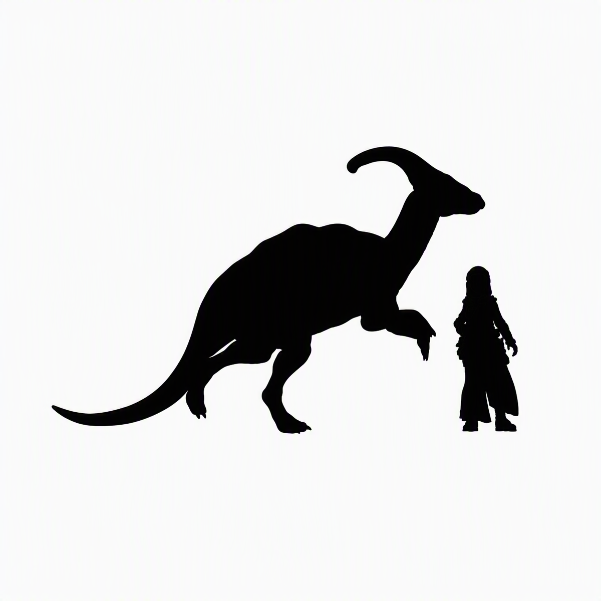 Parasaurolophus scale comparison to 28mm human miniature