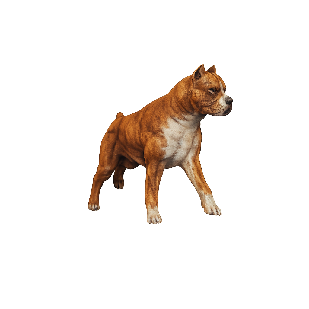 Painted PitBull miniature