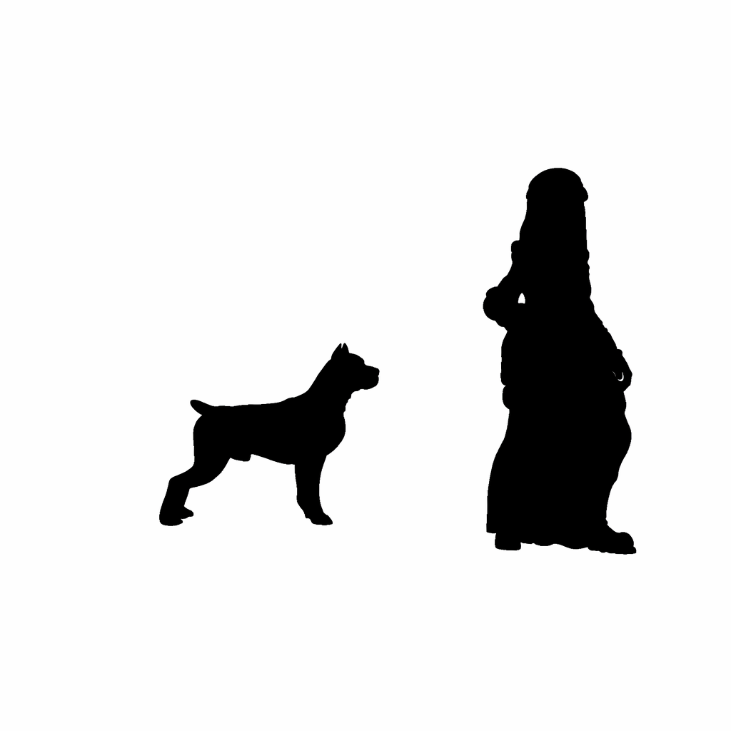 PitBull Standing scale comparison to 28mm human miniature