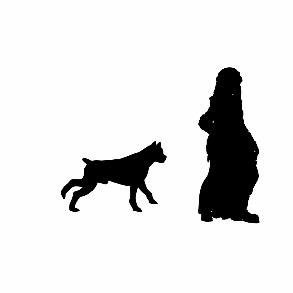 Pitbull scale comparison to 28mm human miniature