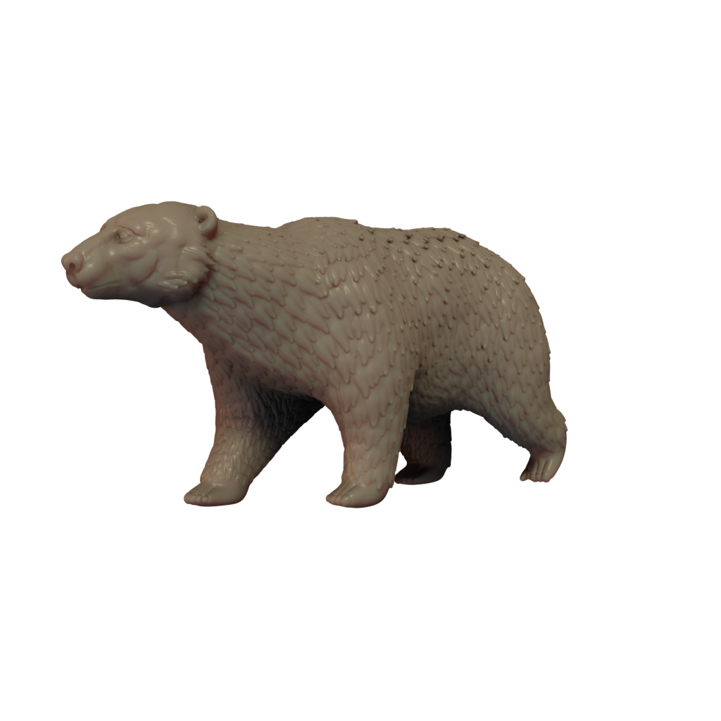 3D printed Polar Bear side view