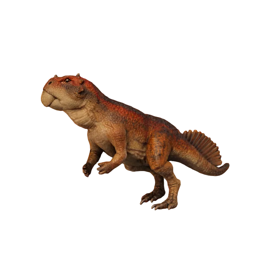 Painted Psittacosaurus 3d printed miniature