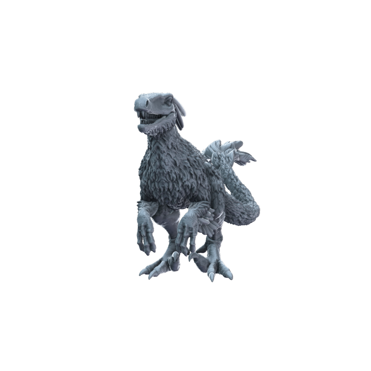 3D printed Pyroraptor front view
