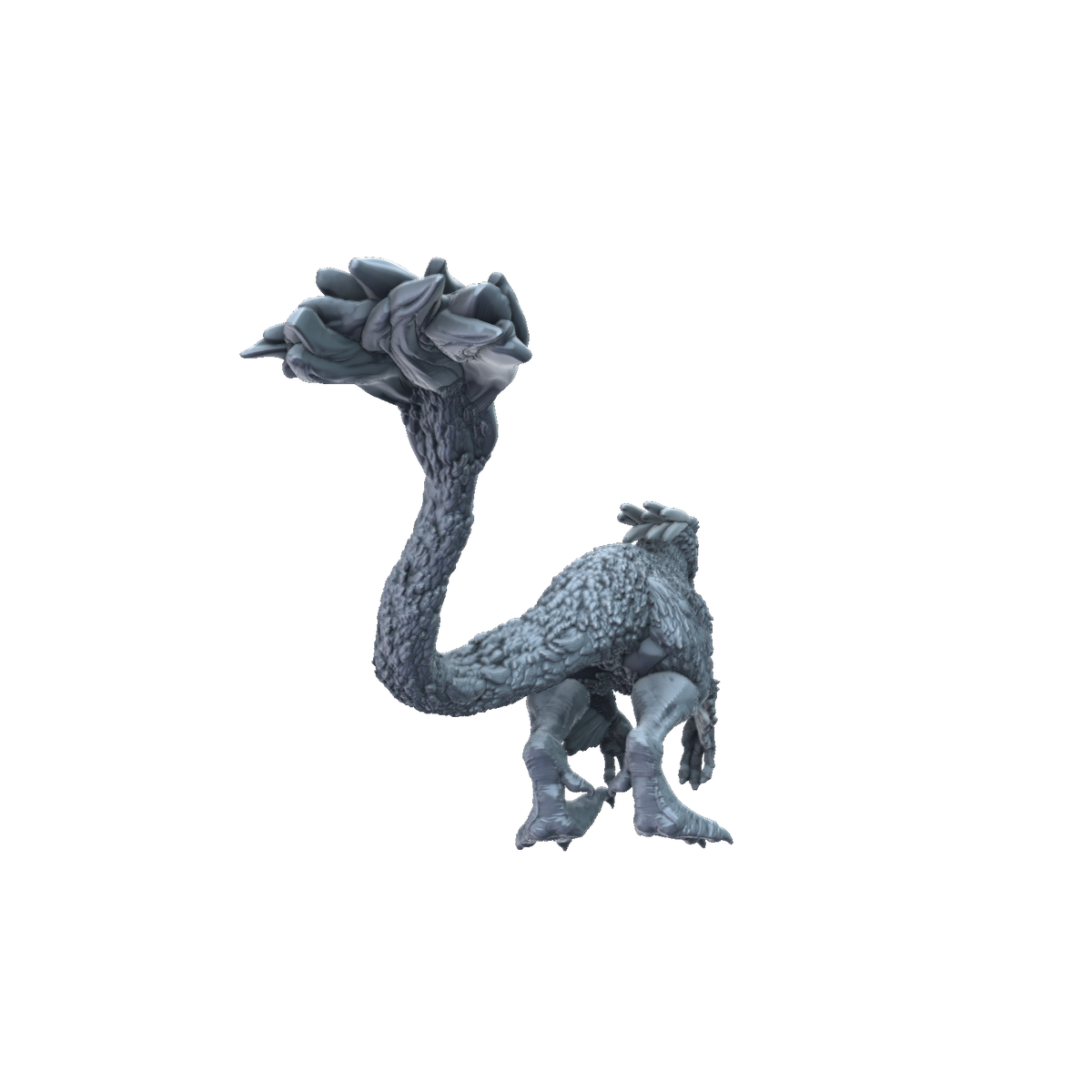 3D printed Pyroraptor rear view