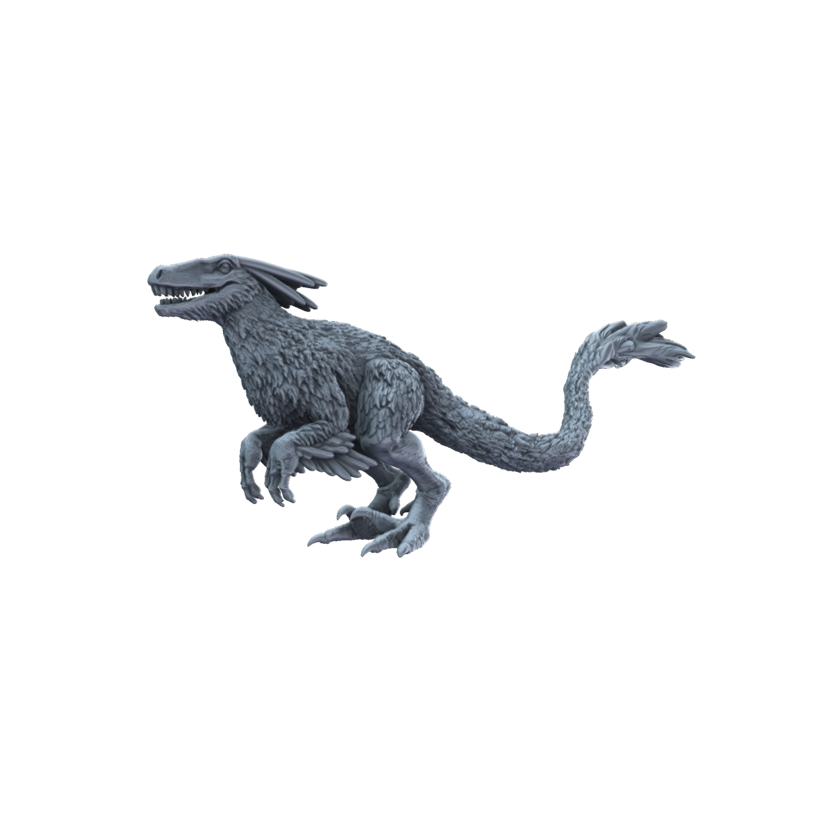 3D printed Pyroraptor side view