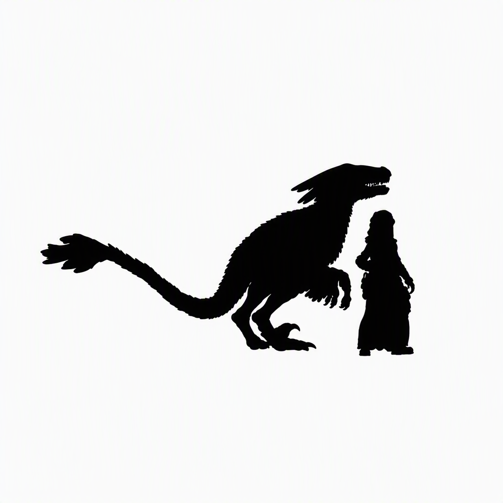 Pyroraptor scale comparison to 28mm human miniature