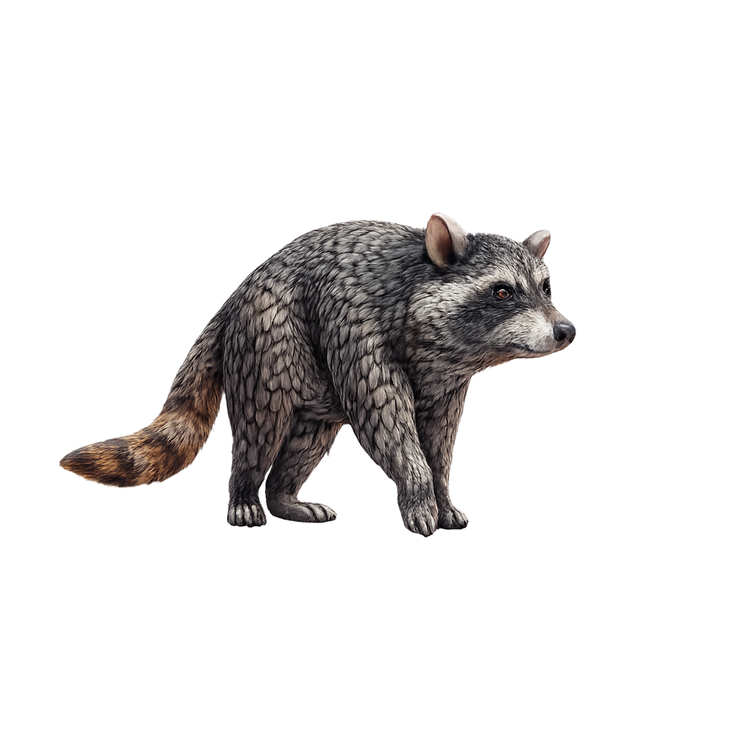 Painted Racoon miniature