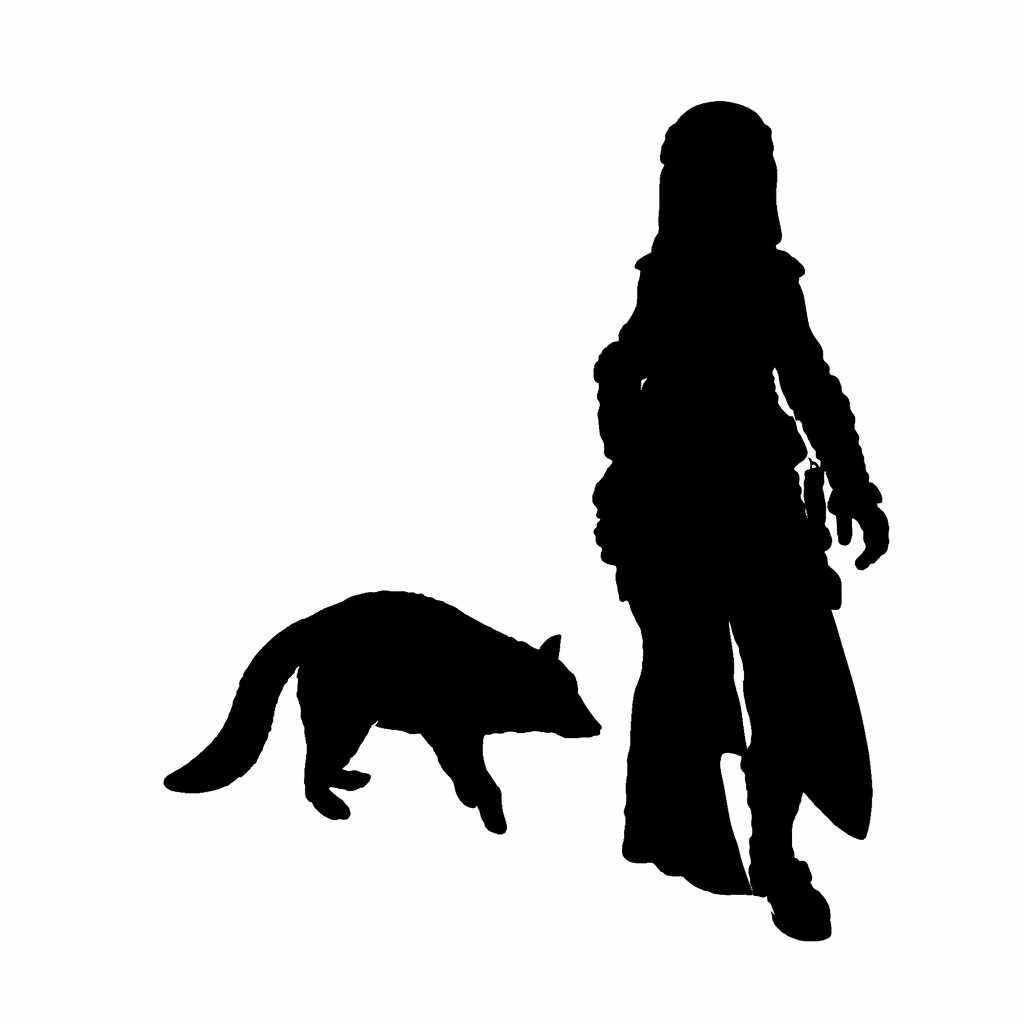 Racoon scale comparison to 28mm human miniature