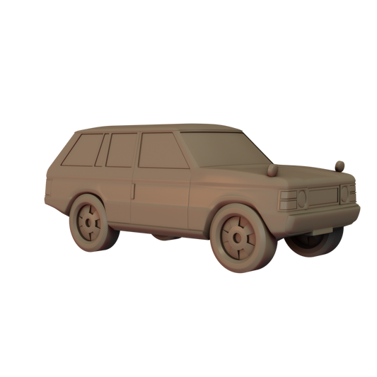 3D Render of Range Rover car miniature side Image