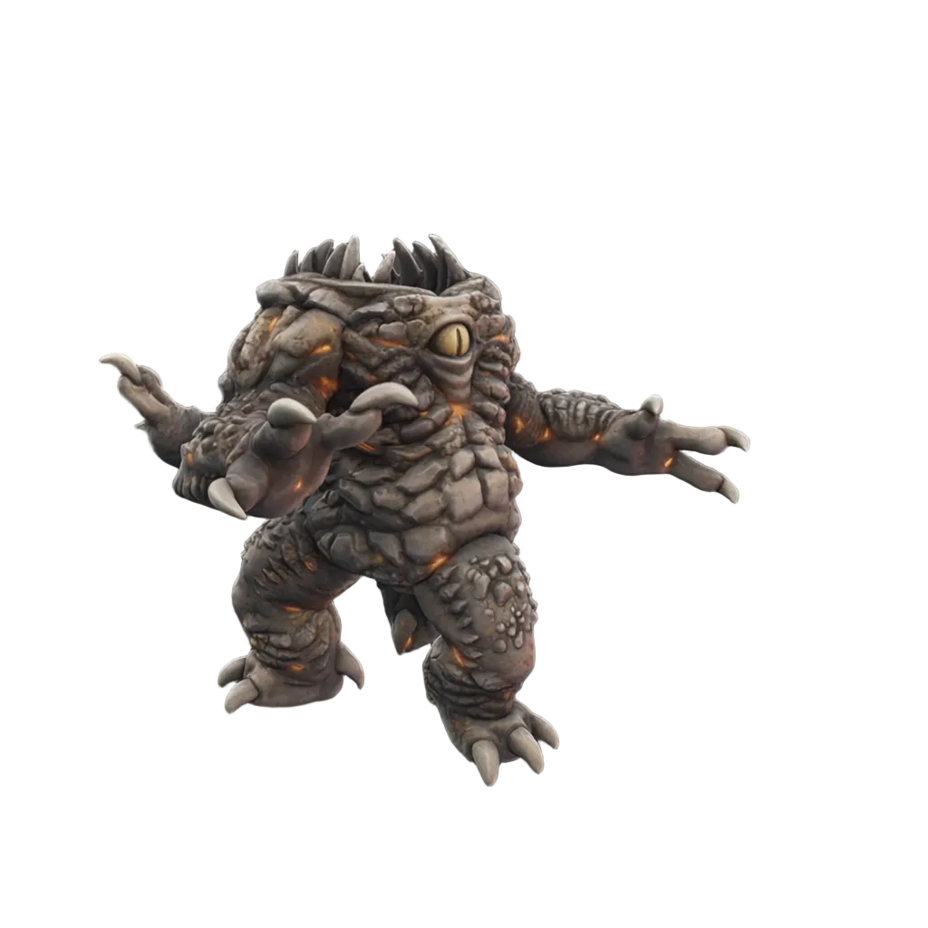 Painted Rock Beast miniature