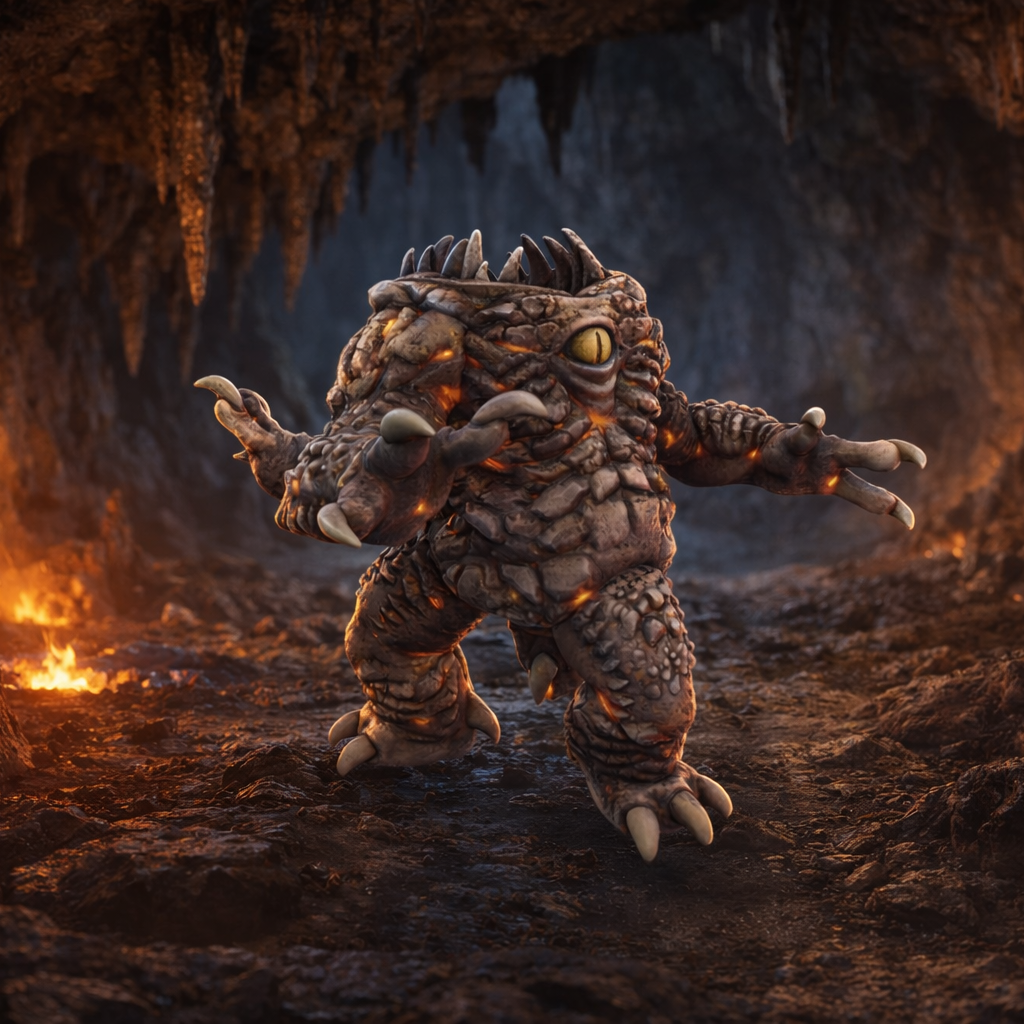 Rock Beast in a cave
