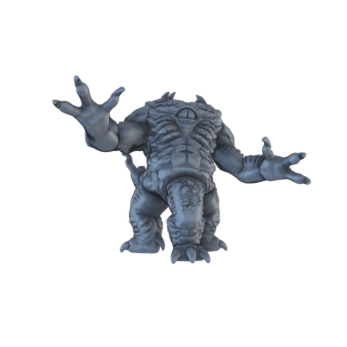 3D printed Rock Beast front view