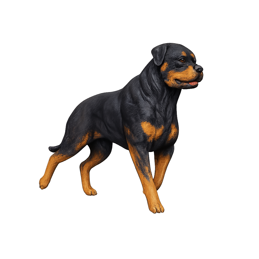 Painted Rottweiler miniature