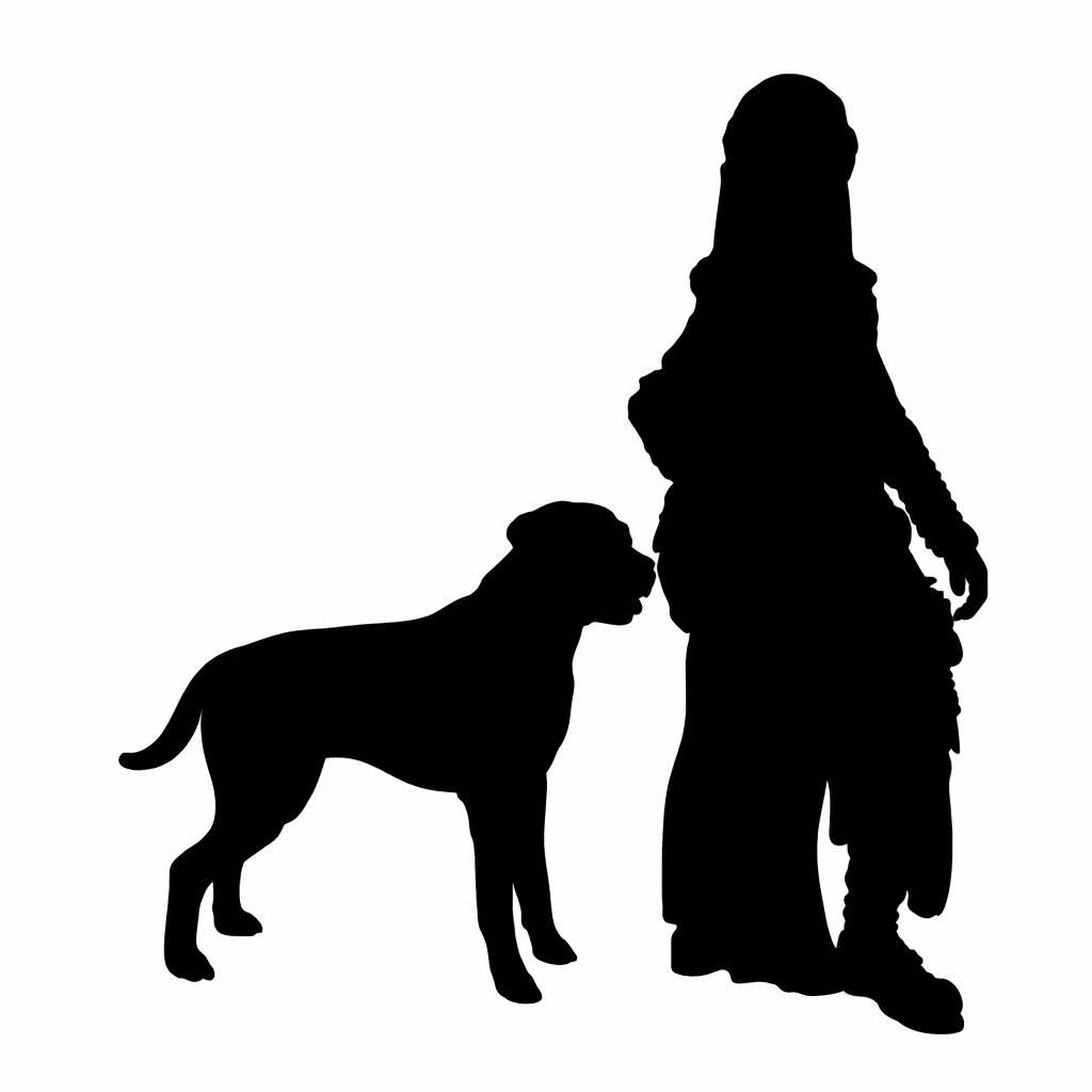 Rotweiller Standing scale comparison to 28mm human miniature
