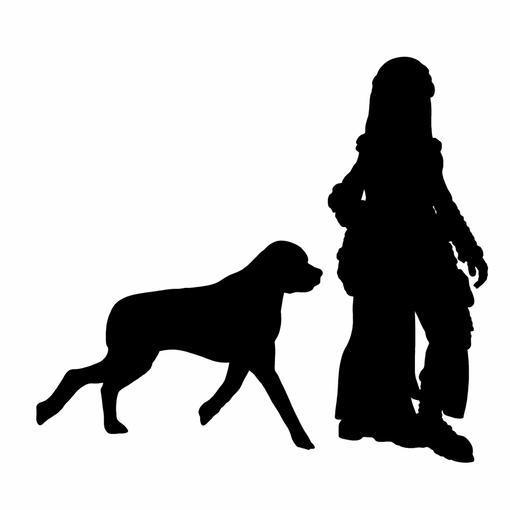 Rotweiller scale comparison to 28mm human miniature