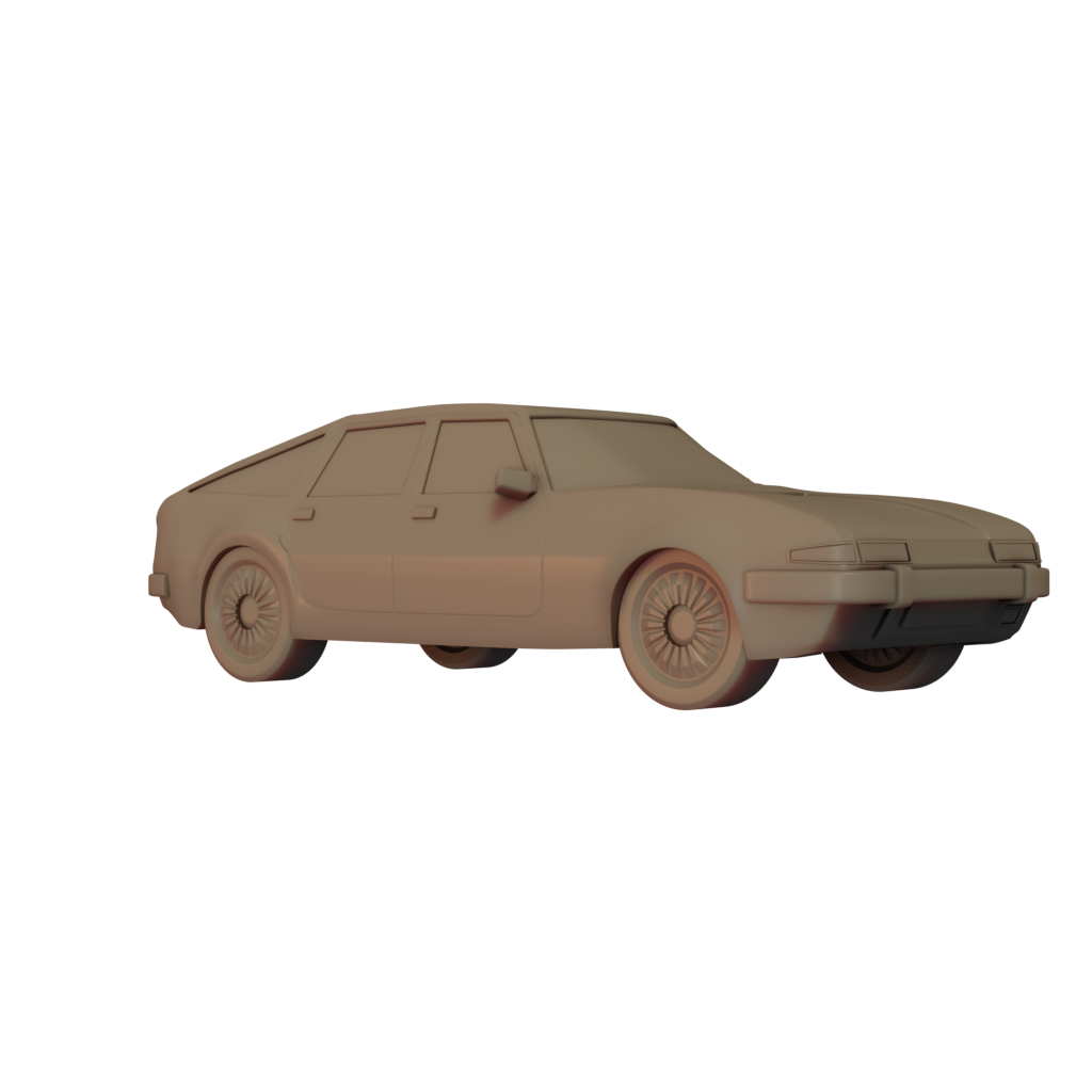 3D Render of Rover SD1 Car miniature side Image