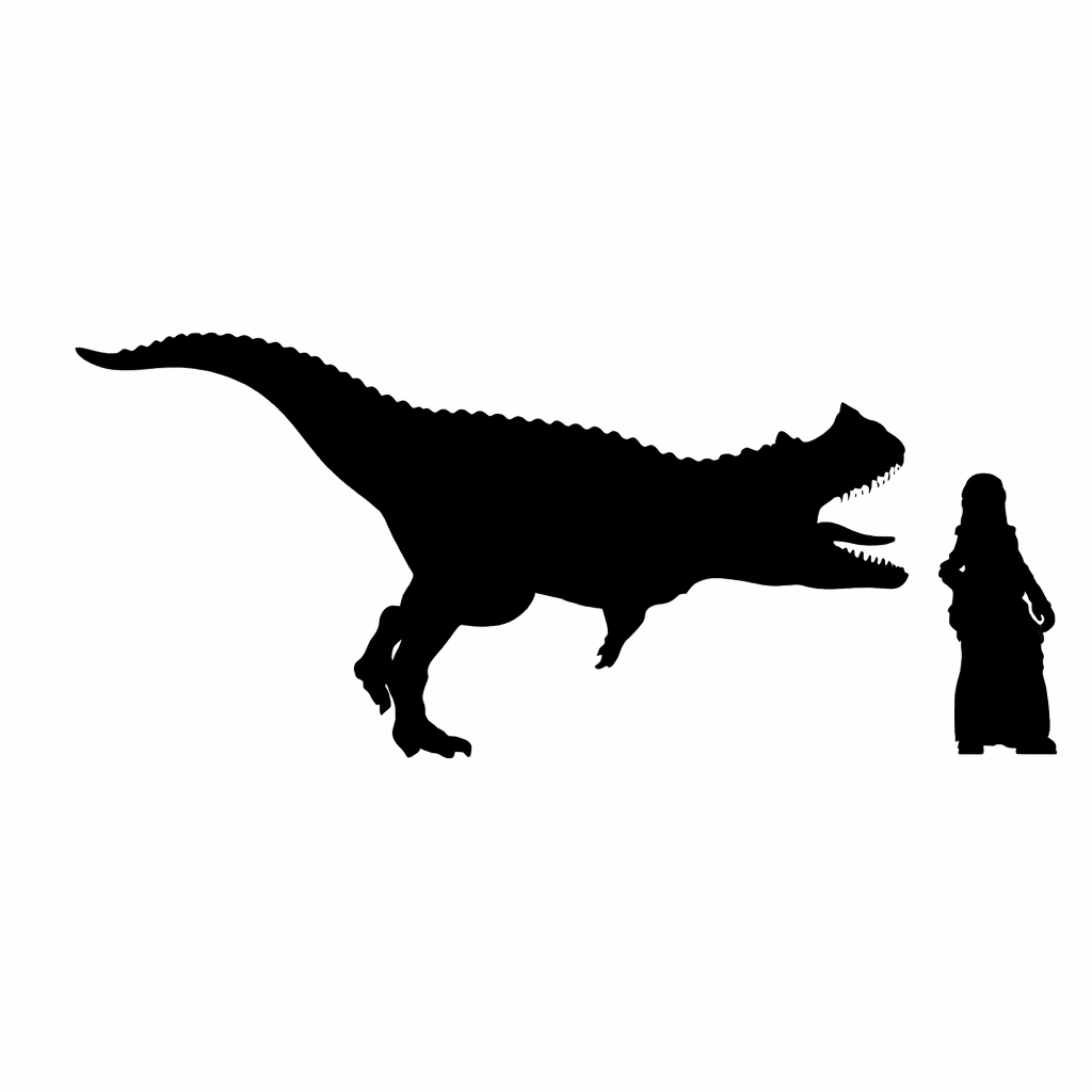 Saltriovenator scale comparison to 28mm human miniature