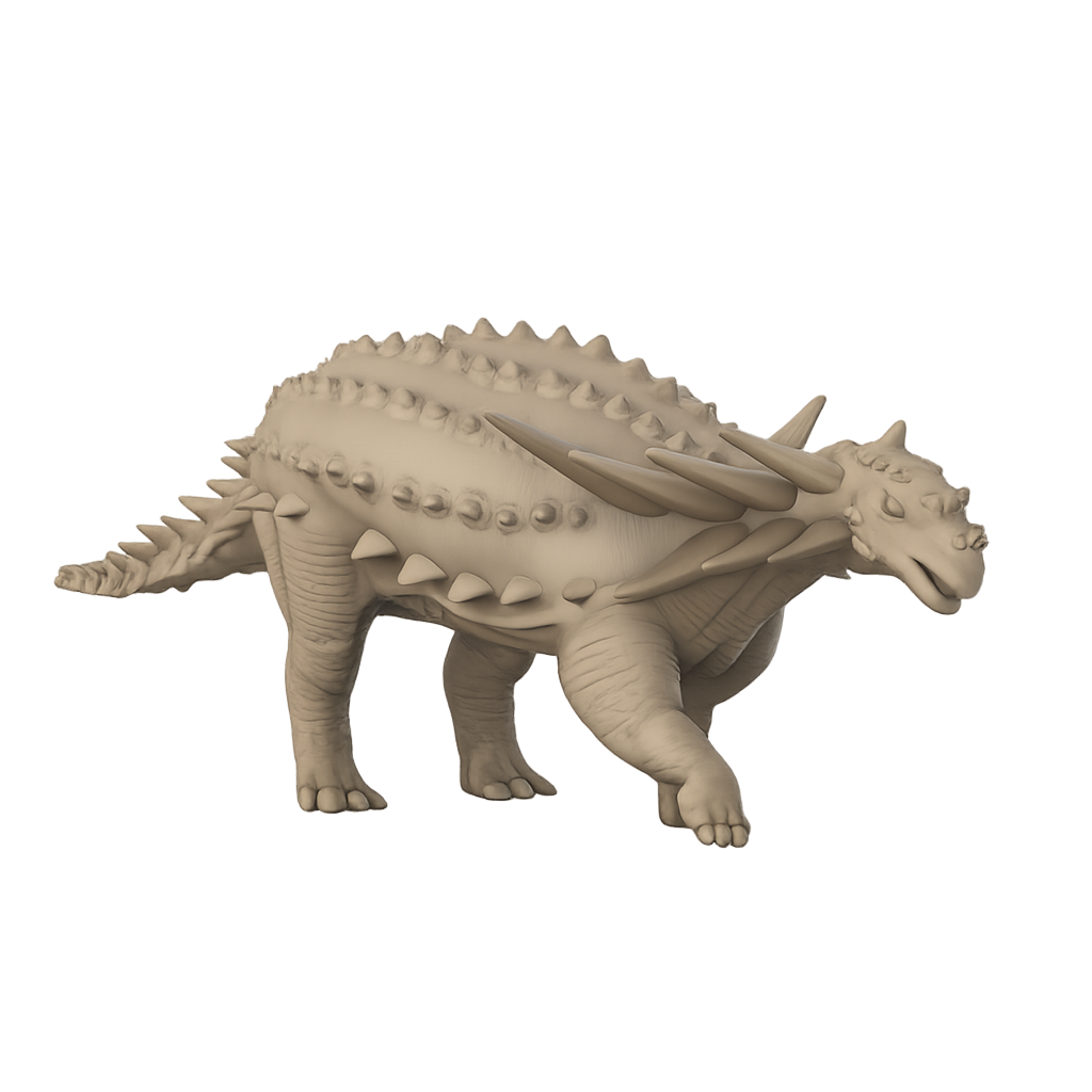 Sauropelta 3D print render side view