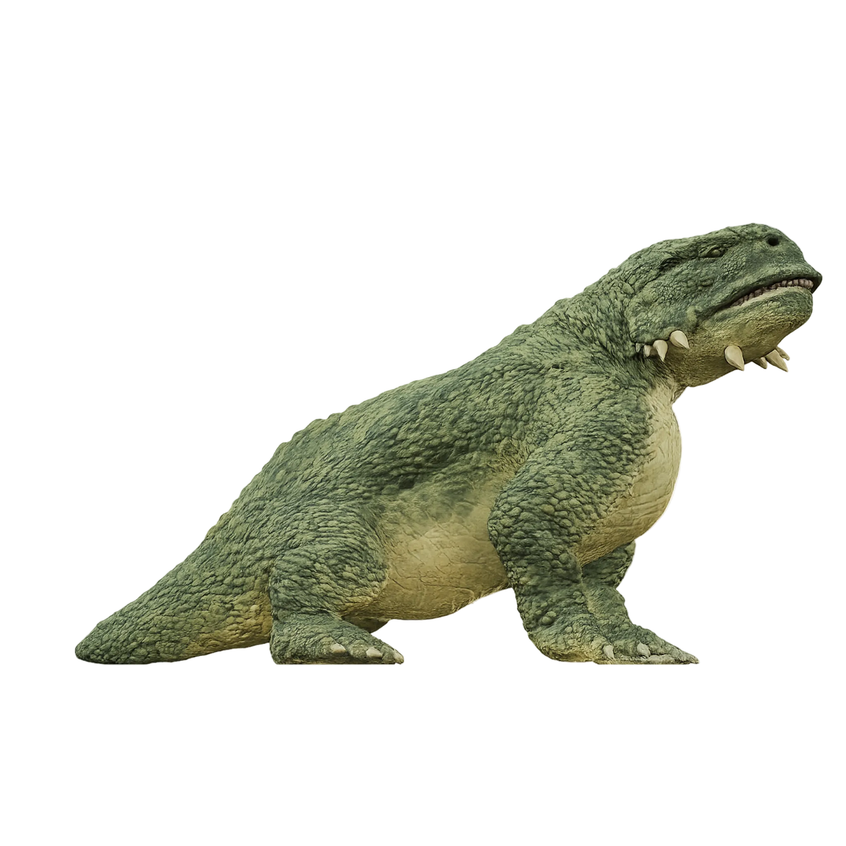 Painted Scutosaurus sitting miniature