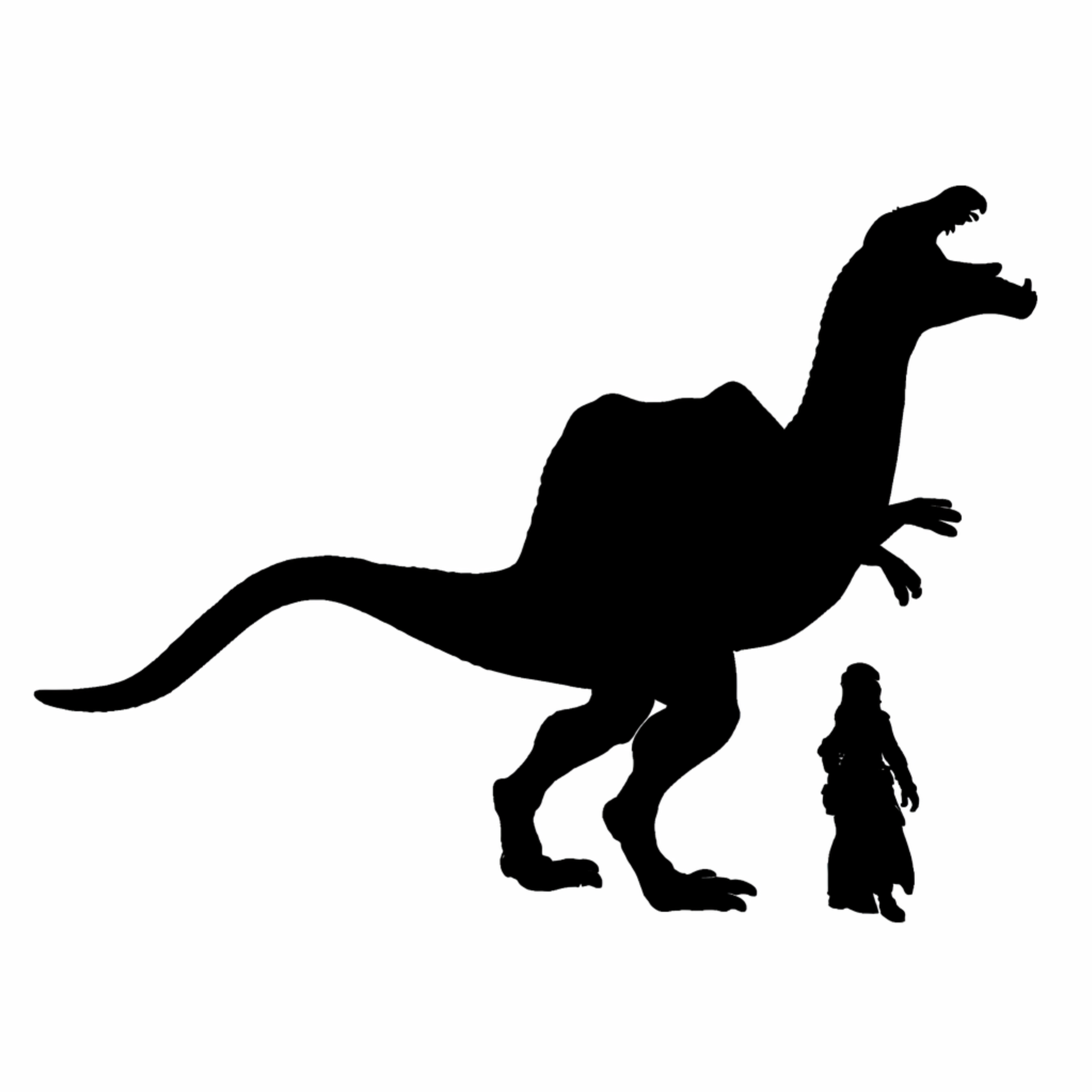 Sigilmassasaurus scale comparison to 28mm human miniature