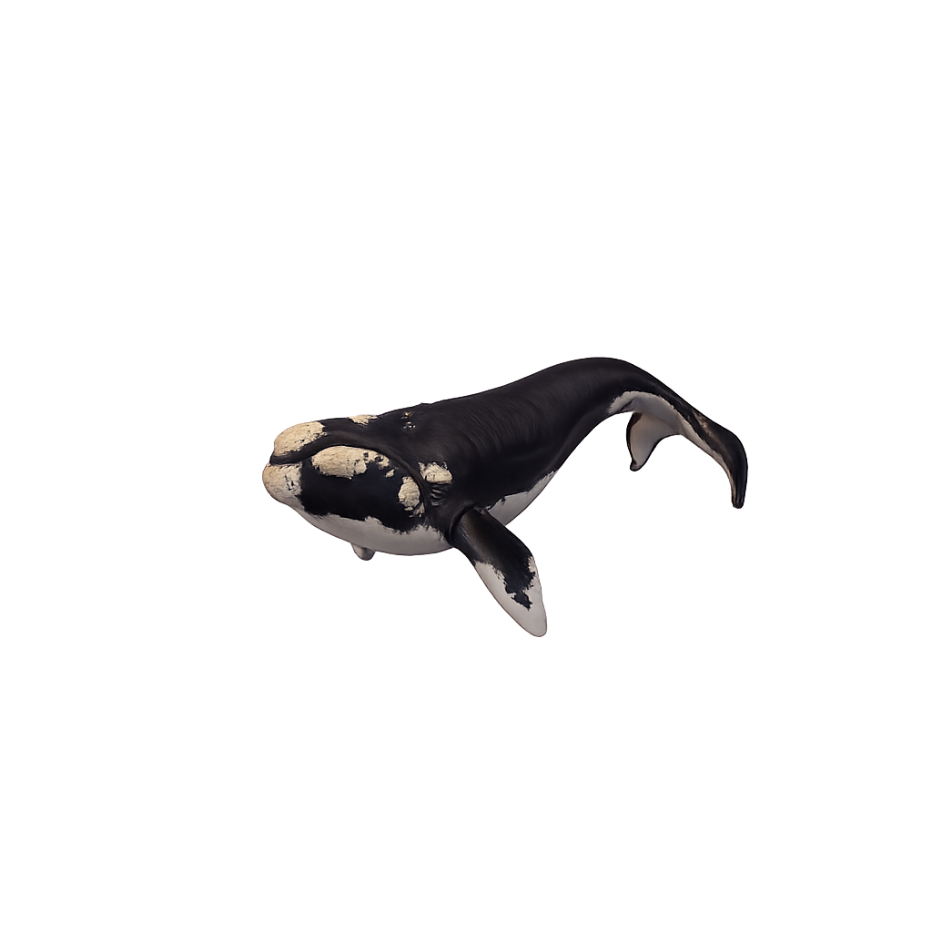 Painted Southern right whale miniature