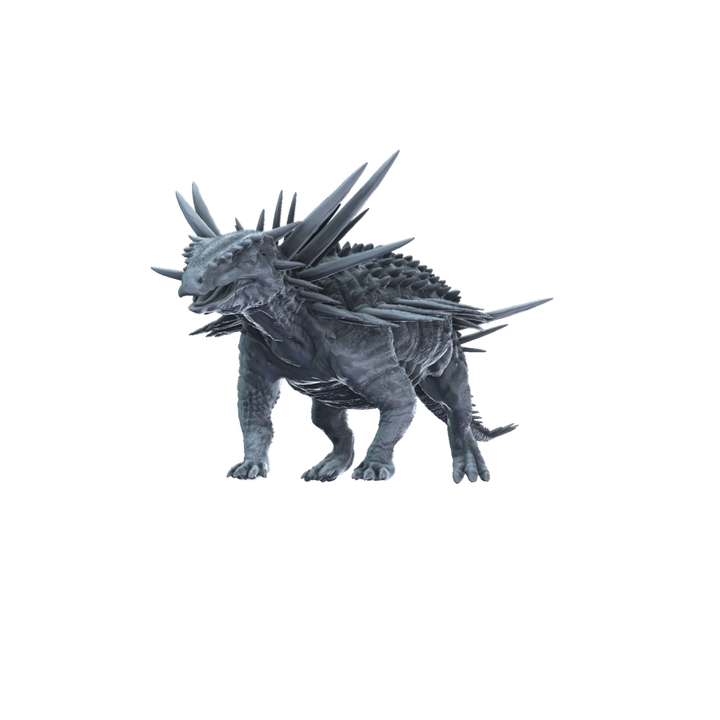 3d printed Spicomellus standing front view