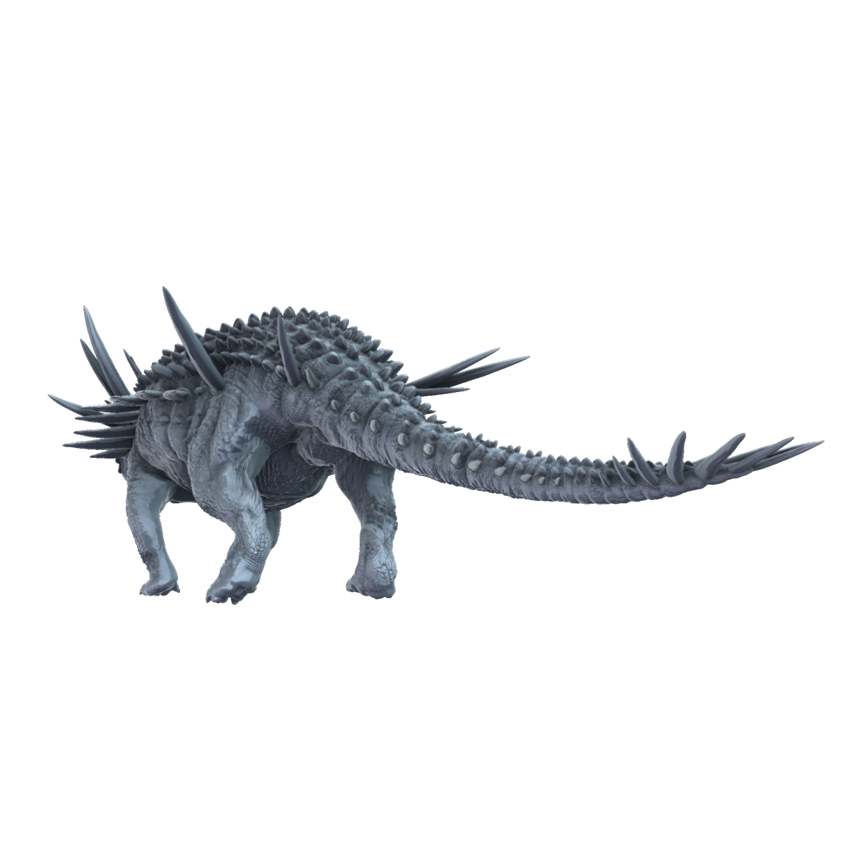 3d printed Spicomellus standing rear view