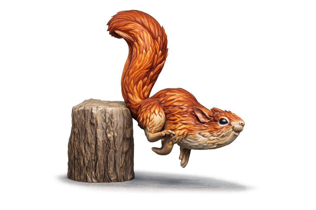 Painted Squirrel miniature