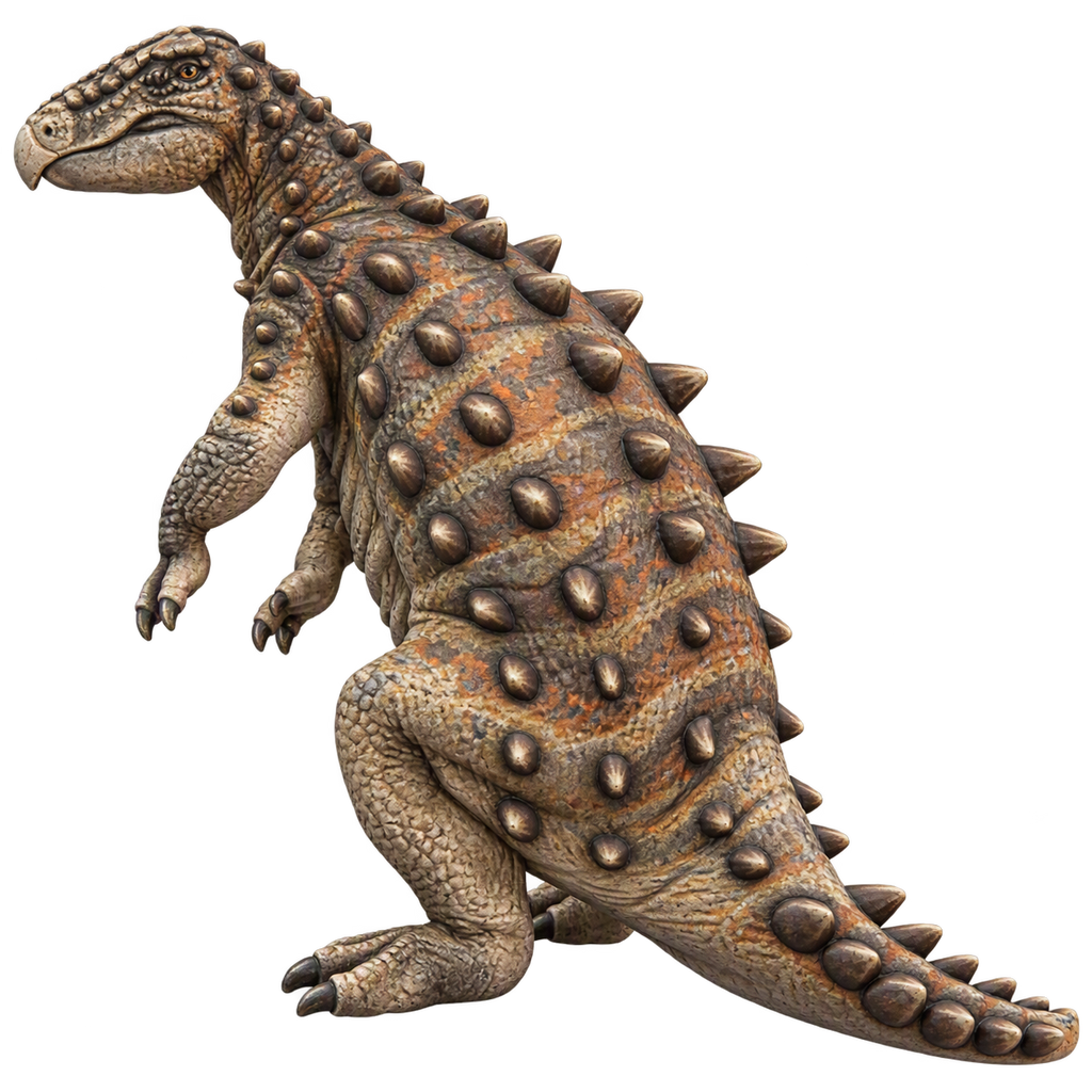 Painted Stegouros sitting 3d printed miniature