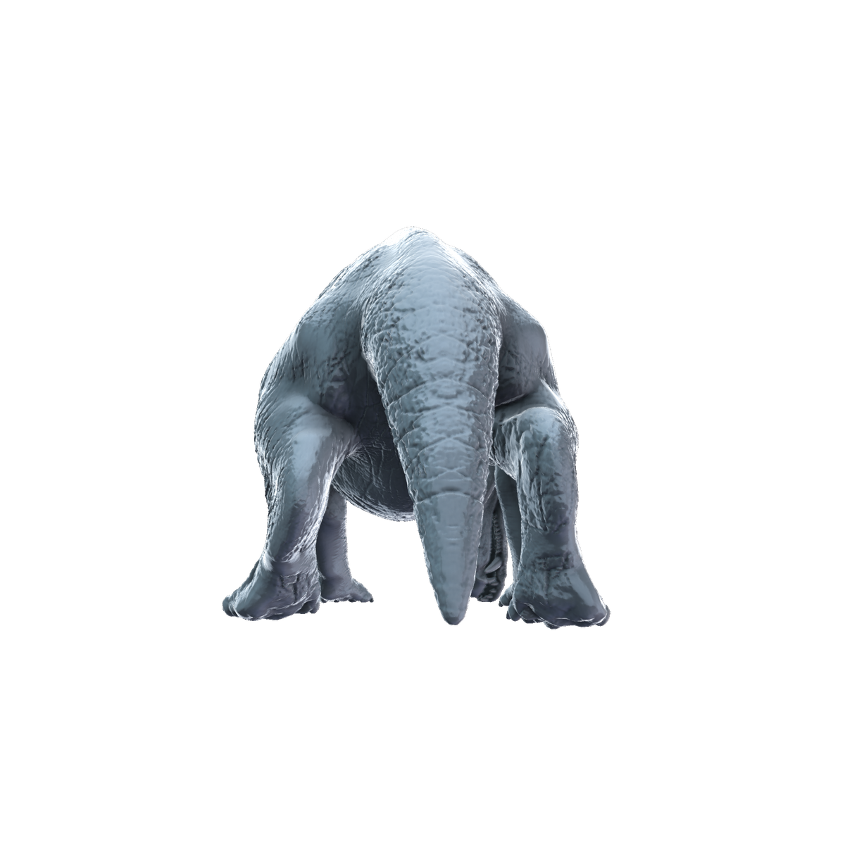 3D printed Styracocephalus grazing rear view