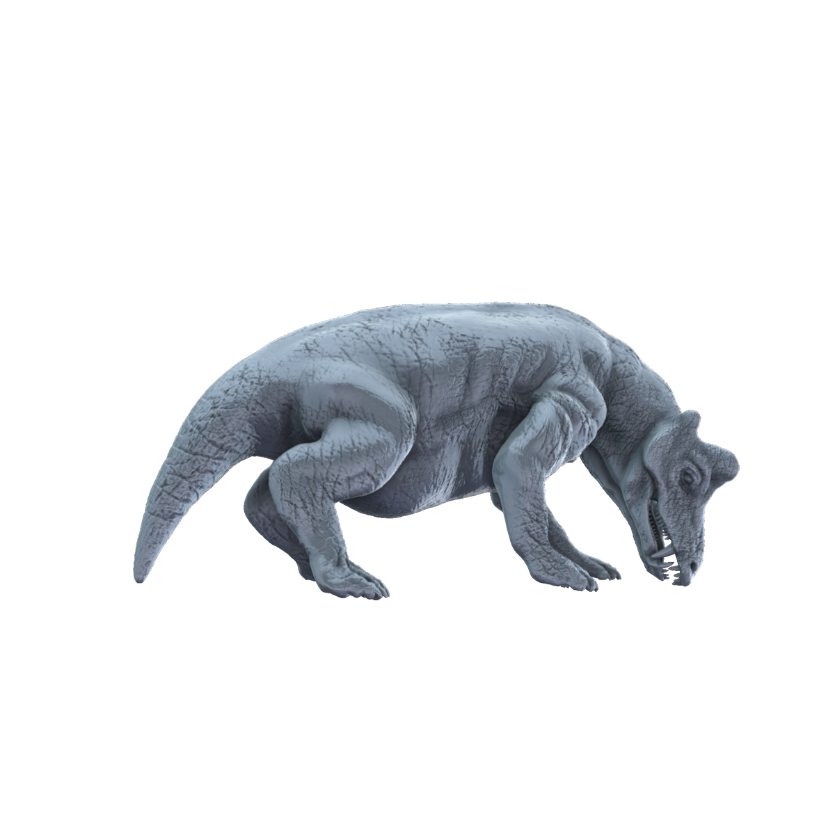 3D printed Styracocephalus grazing side view