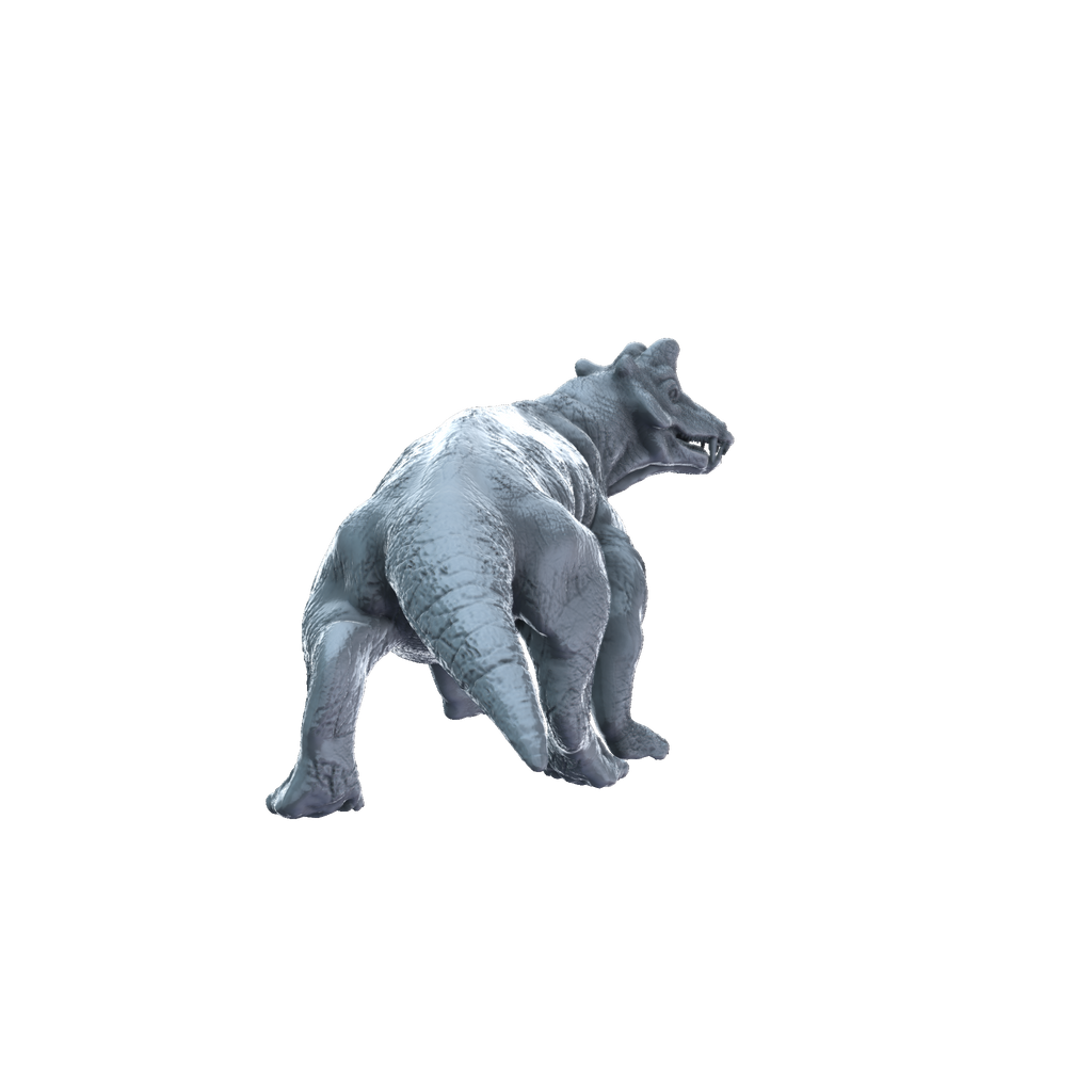 3D printed Styracocephalus walking rear view