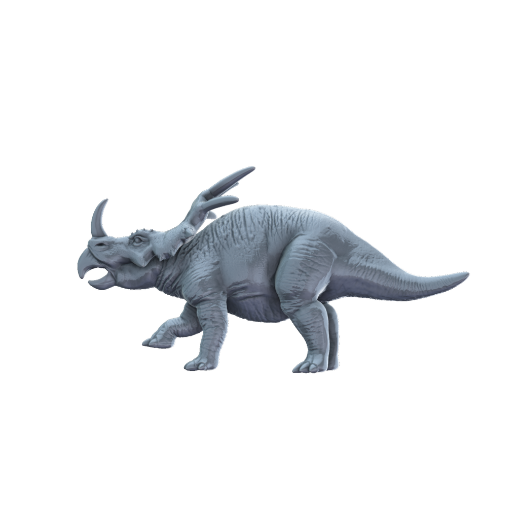3D printed Styracosaurus side view